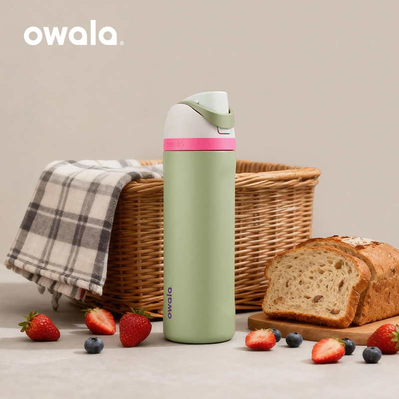 【明星同款】OWALA Freesip吸管杯不锈钢水杯大容量保温便携710ml