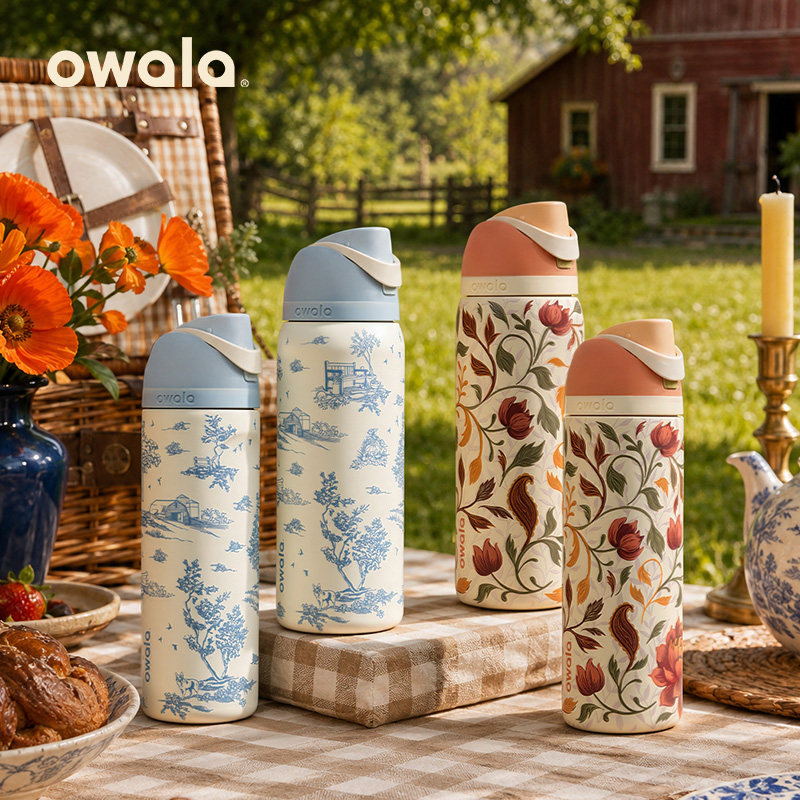 【秋季限定】Owala水杯不锈钢保温杯送礼物防漏保冷吸管杯自带杯
