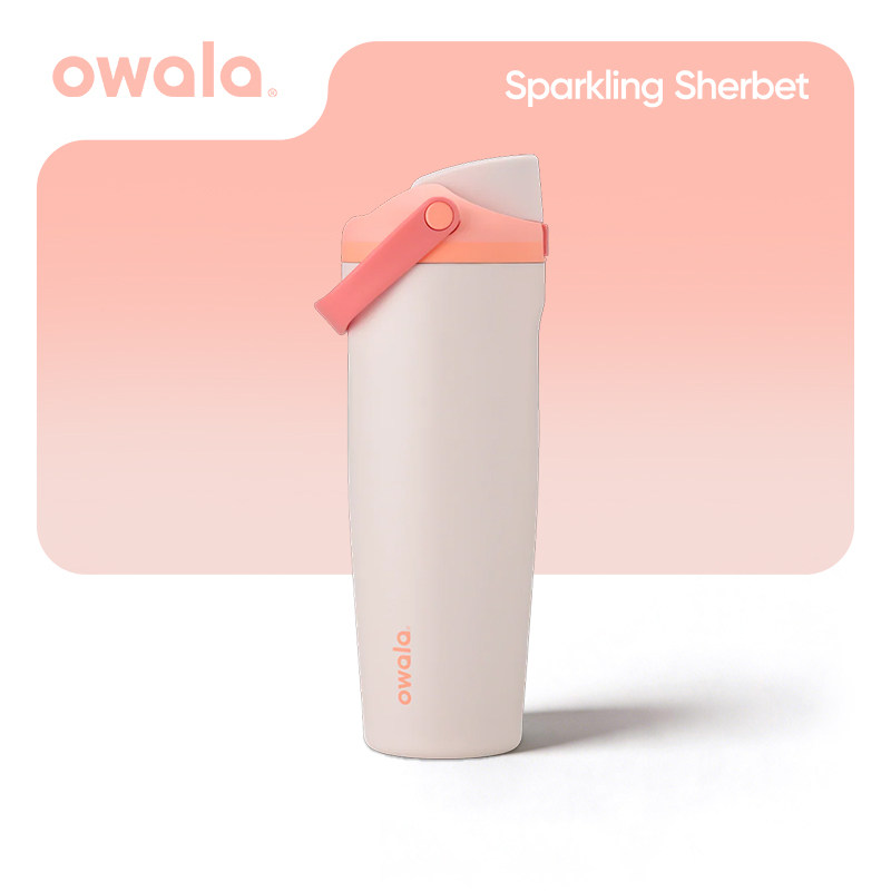 owala吸管保冷杯女手提拎拎杯大容量水壶保温杯车载不锈钢水杯子