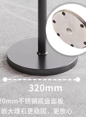 轻奢简约不锈地24518衣帽架落立式卧室架挂衣架钢单杆大理石挂衣