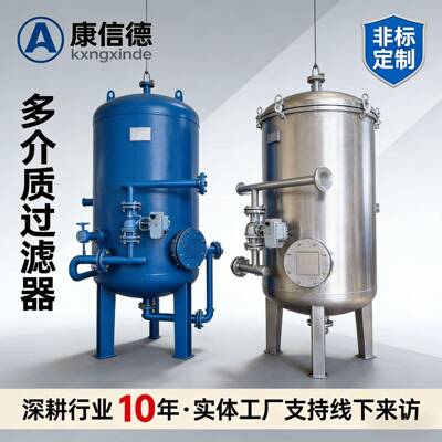 砂源头厂家不锈PMC钢石过过滤器除铁除锰滤污器水处理用多介质过