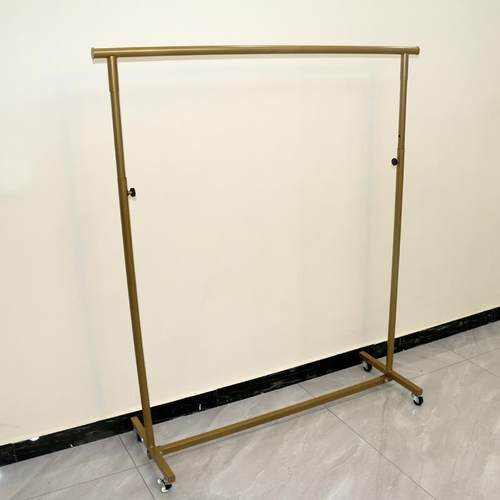 服装715店架展示单杠架挂衣架折叠地摊带轮摆地摊卖挂衣服架落地