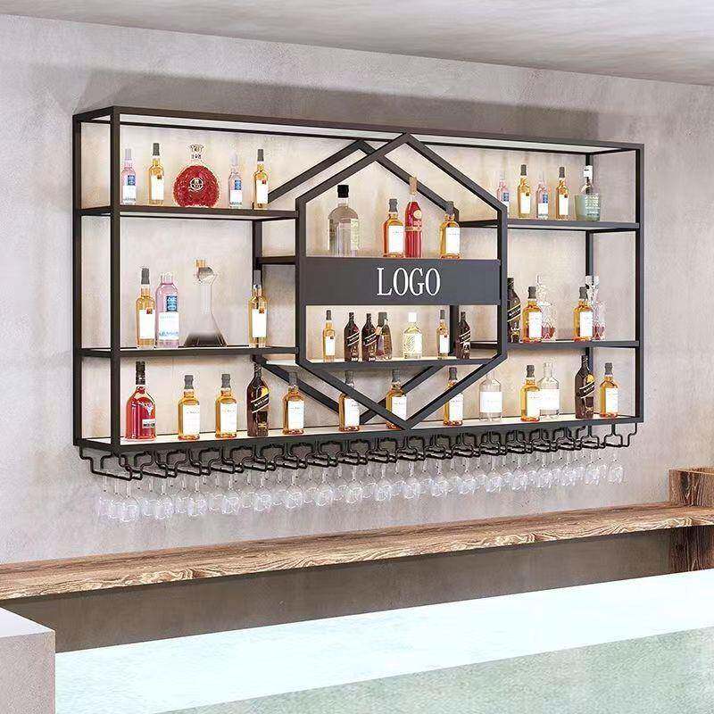 餐厅吧吧NXW台铁红酒壁挂酒创意架酒柜挂墙上壁酒挂式艺置物架展
