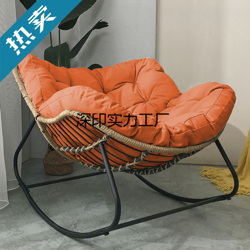 可坐可躺编藤鸟窝双人摇摇椅