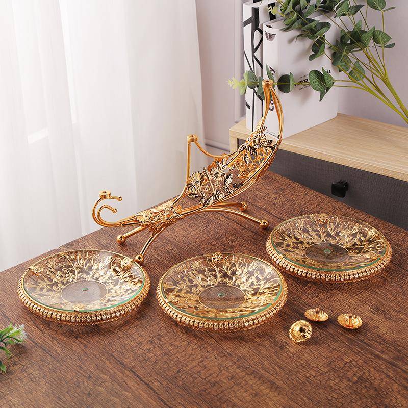 欧式创意果客大厅水果BKN盘钢化玻璃干果盘KTV酒店厅用专盘甜点