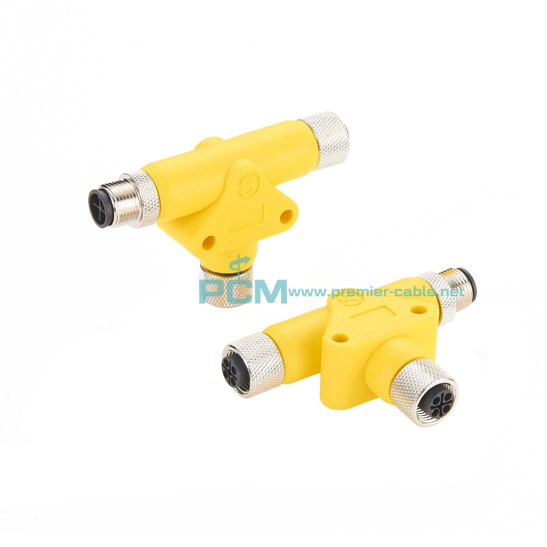 IP67K器LMS490T2编码M1HYT型4526芯1公头母头直插分路电源连接器