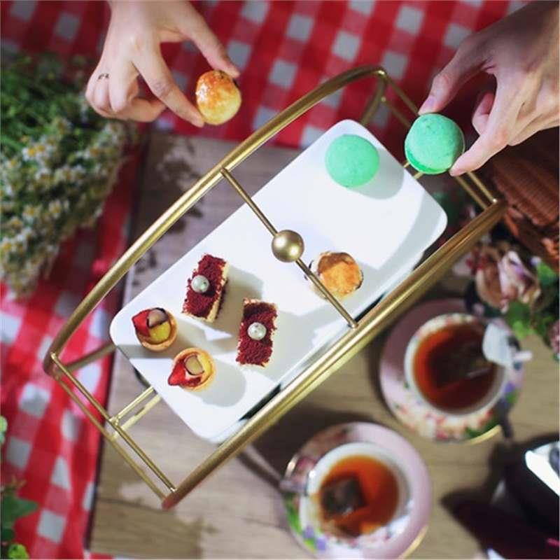圆YNQ形层甜茶点架甜品台摆件示架婚礼冷餐摆台蛋糕架子下三午点
