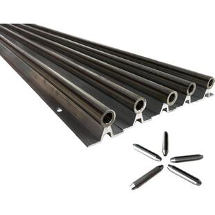 实电动平移重门圆滑管201不锈钢新款路轨70725推拉型地轨心轨道其