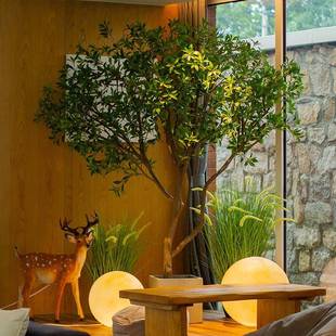 马醉木仿真绿21327植造内景假植物室设计型落仿地景观真树橱窗装