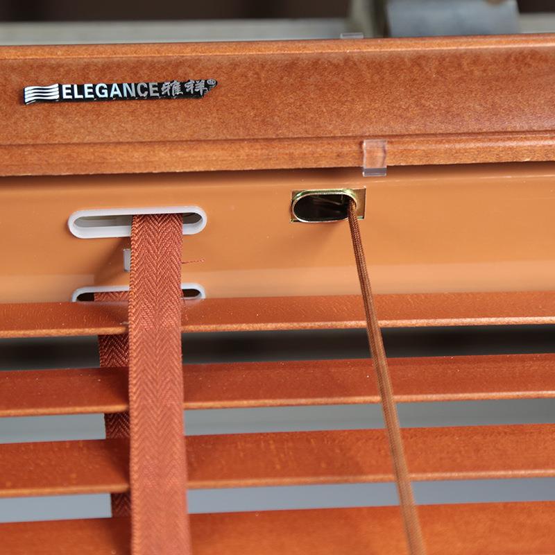 厂办公室室窗写字楼遮光原木家百叶窗帘厨房卫生间CNE卧木百叶帘