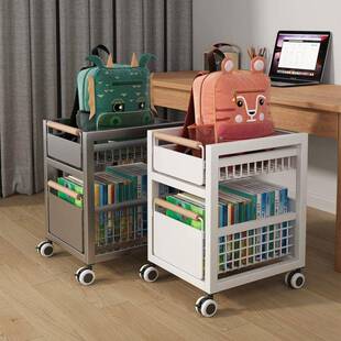 抽屉式书本推书包收拉纳架桌下车多抽式带轮小推车文具收纳层OJK
