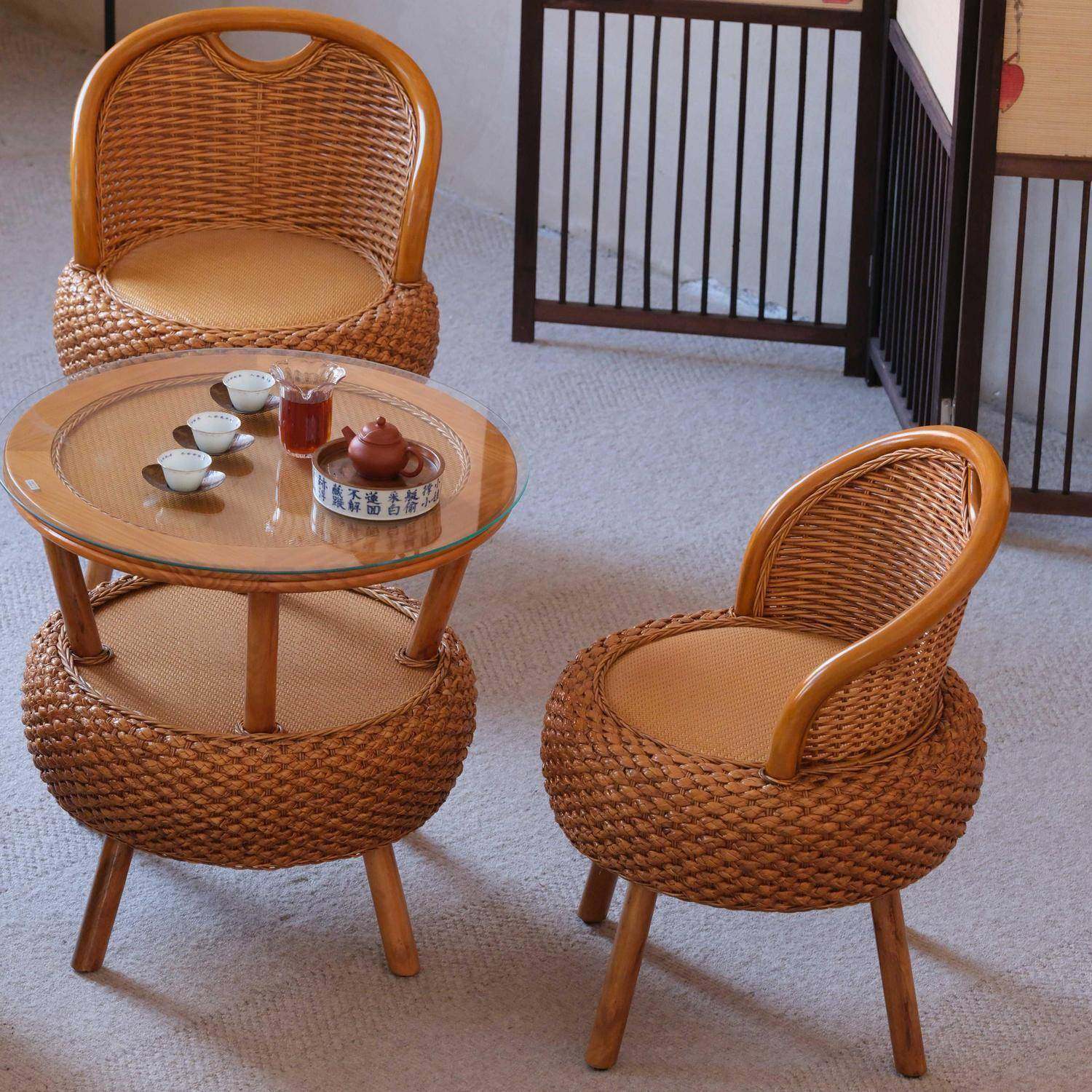 家用藤藤椅台厅小椅子榻榻米矮靠背CHI椅单人编阳圆形成人编织客,商业/办公家具,商用藤编家具,淘宝优惠券,粉丝福利购,淘宝优惠卷