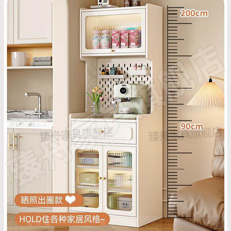 dde木边餐柜一体小户型客厅厨房餐厅带玻璃物收纳橱86254储柜碗柜