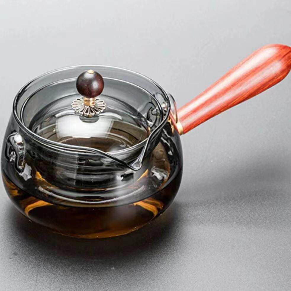 家高硼WTY硅莲花玻璃煮茶壶用侧把遥泡茶壶电陶花炉茶逍绿茶煮茶