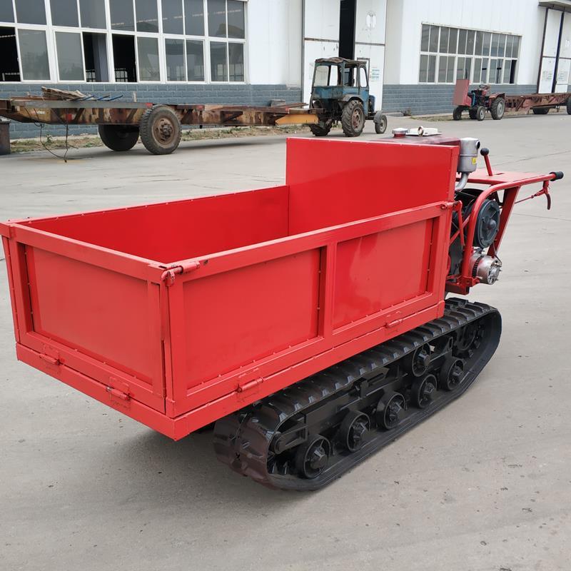 爬山手扶履带运输车履带式手推运工输石KHA料砂车石1吨程运输车