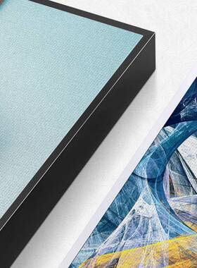 代简约厅客装饰头画卧室床喷绘挂墙壁画LKV带框油画帆布画厂现家