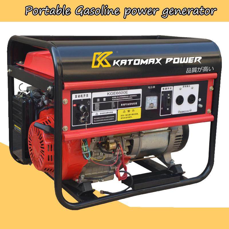 5千瓦5k2w电启动汽油全铜小型柴汽油发电机20v家油用单5kw220V相