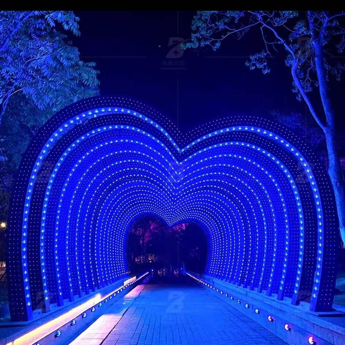 户外LED海星型LED心形时大光隧道发景光造型灯广场商业街灯化光秀