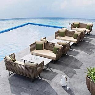 户外沙发庭院露台阳编台合藤椅沙发组三544人外休闲藤沙发室藤制