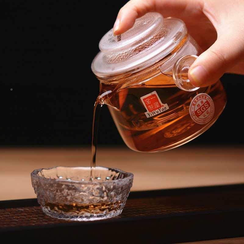 壶一屋PDN窑耐热玻璃抓壶盖带碗加厚泡茶过滤网小手容量家用功夫
