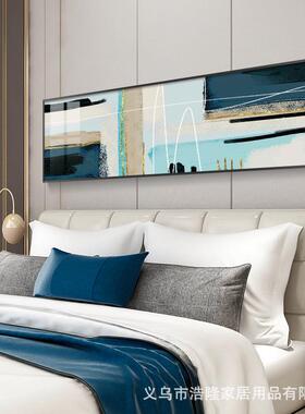 卧室饰现代简约画抽象挂画酒店工程配画画样73219装板房轻奢床壁