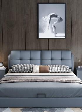 布艺床5代简约奶油风主卧1.8现米双人1.米单人轻奢科技NQD-666s软