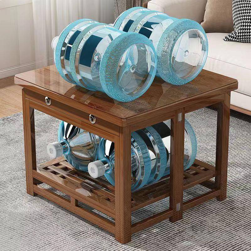 烤火桌OCO子家用折叠桌层多功能取暖桌冬实木无漆正方形季烤双火