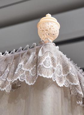 层宫廷不帐三开32792门落地蚊公主风加粗锈钢支双架方顶家用