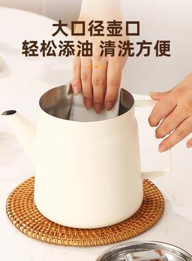 头网厂家用3家04不锈钢TUZ滤油壶带源过滤厨房油壶储油壶方便滤油