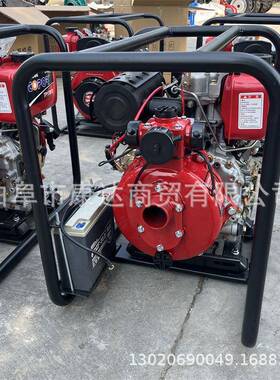 汽油带动抽水寸泵XVZ建筑河工地抽水沟河泵移动式排水泵柴油4泵