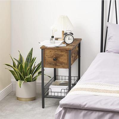 爆款小茶几带抽色屉网的式虎皮客厅卧铁室铁TH002木边美几床头柜