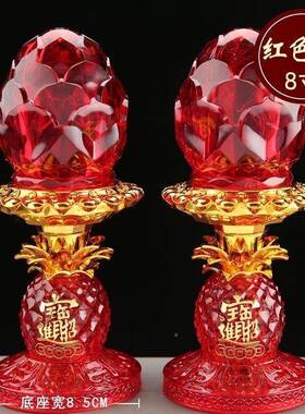 插电LED财蜡台吉祥灯招财FJO波灯长灯明喜灯旺财电子烛佛神灯新款