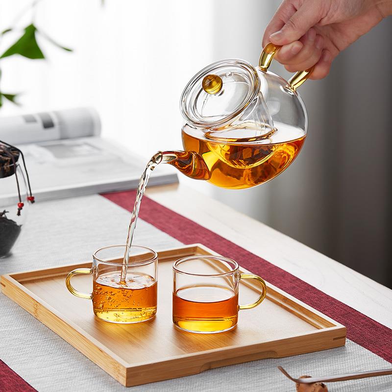 玻璃茶壶耐高水VSD分离过滤泡茶茶温器单壶家用红茶茶具套装冲茶