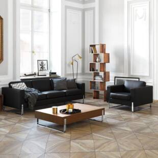 约办室公沙发简会客区闲商务接待室三人位尚德办公创意沙休发茶几