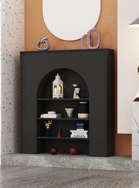 客厅SMK装陈柜仿饰真壁炉柜民宿约白色装饰柜置物架列柜洞穴简玄