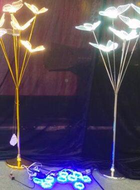 婚饰礼堂路t$*&yfg$引道具铁艺蝴蝶飞婚鸟引礼路礼堂T台装发光地