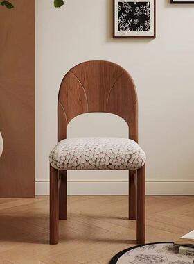 高中古档法风白蜡木35171餐大全式复古设计师创意家用小椅户型椅