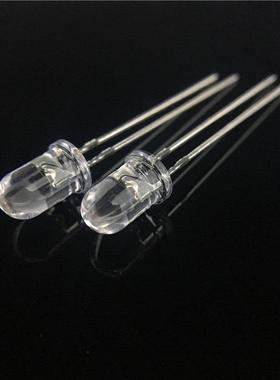 L草nED灯珠380m28759/395nmF5帽紫光钞灯3毫验米圆头UV紫色发光二