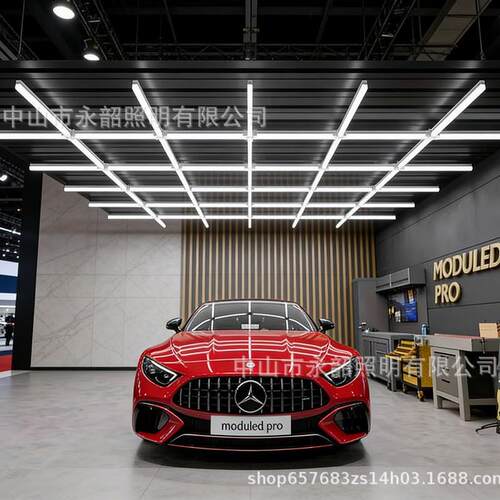 2026车库灯LED蜂窝六角工位灯防水商用店铺健身洗车房拼接氛围灯
