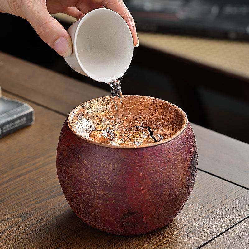 纯手工复古紫铜建水茶洗茶渣缸水盂带盖养壶承水洗桌面茶渣收纳,3C数码配件,其它配件,淘宝优惠券,粉丝福利购,淘宝优惠卷