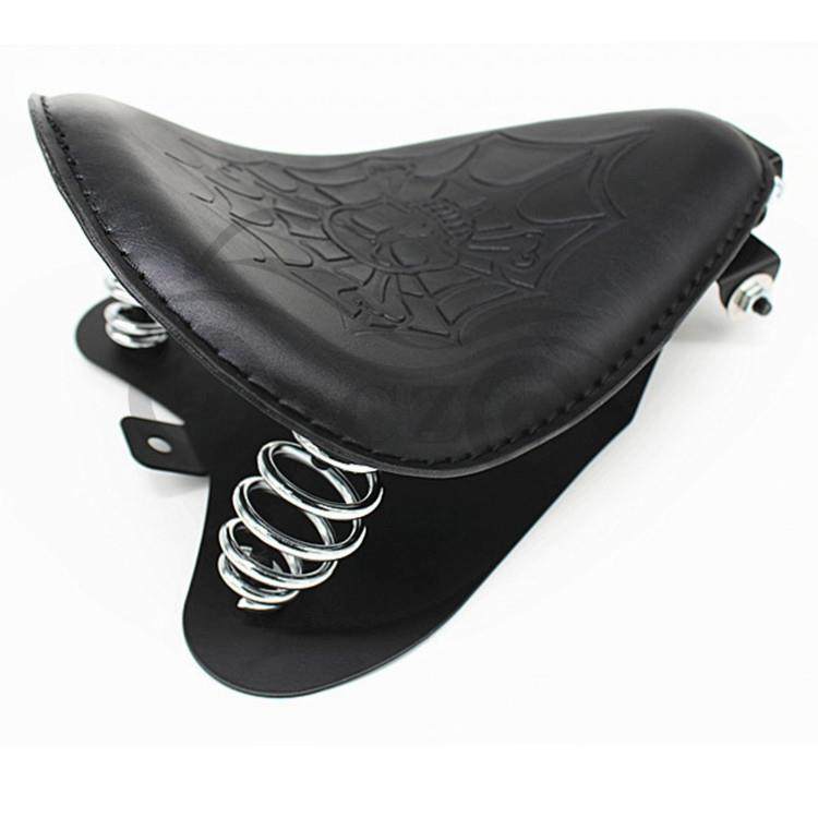 适用哈雷Sportster XL883 XL1200 X48骷髅改装复古弹簧单坐垫皮座,3C数码配件,其它配件,淘宝优惠券,粉丝福利购,淘宝优惠卷