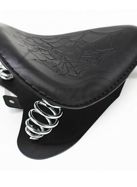 适用哈雷Sportster XL883 XL1200 X48骷髅改装复古弹簧单坐垫皮座