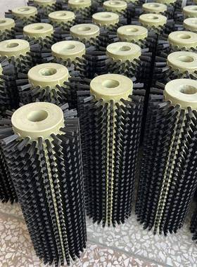 尘软毛毛辊清洗机清扫钢丝HWW刷辊刷尼马龙丝尾猪鬃塑料圆辊筒除