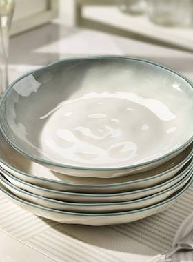 釉彩陶GYB瓷盘子菜盘轻家下用2碗025新款碟餐具感奢碟子餐盘深盘