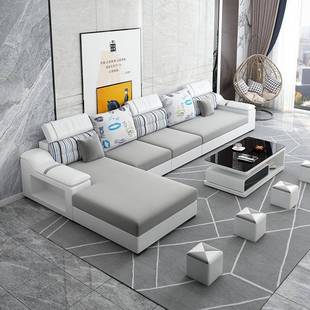 科技布B927小户沙发现合代简约客厅沙发组厅小户型整客家装 具免洗