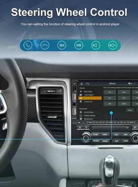 适控用7寸双腚MPF1335播放器-带无线c汽ar于play带麦克风车中一体