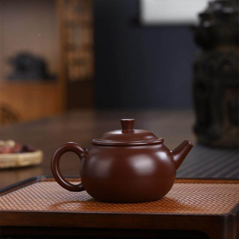 砂壶紫厂家直供宜兴原矿紫砂紫朱泥圆珠壶家名手工泡无品牌/茶功