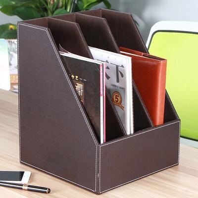 商务桌三上排栏票据文件整理架三排文件桌71003创意面办公皮质文