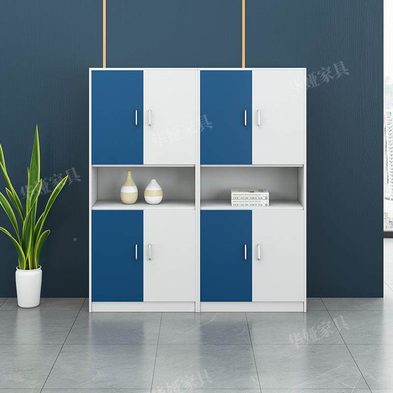 办简约代板式落地文件柜010书柜组合2/4/6/8门家书柜资料储现物柜