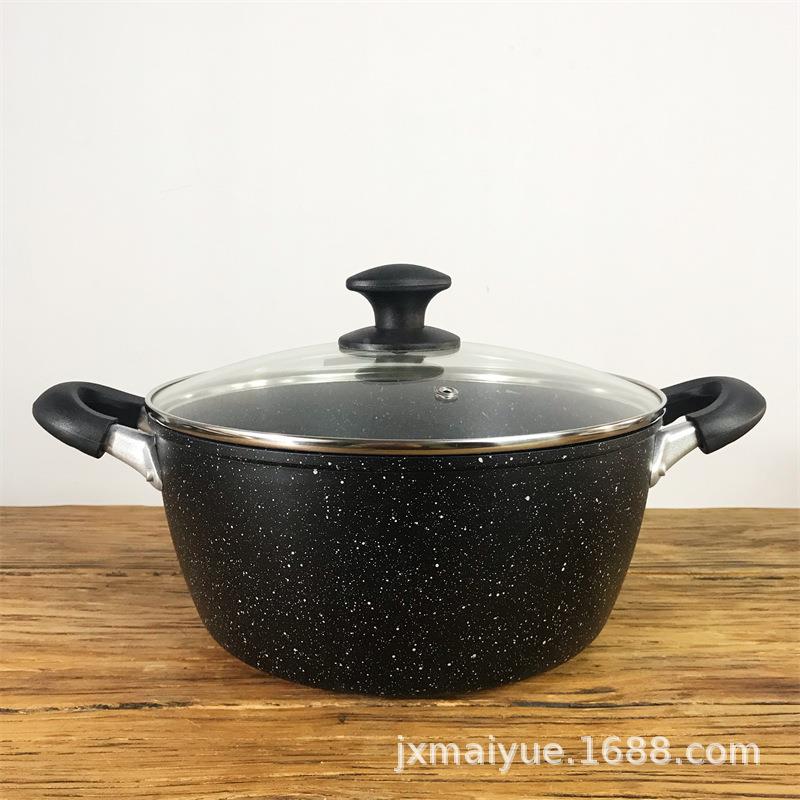 麦石汤锅不粘锅2cFJLm炖锅双饭耳煮汤锅家熬粥4锅用煮面锅汤煲电